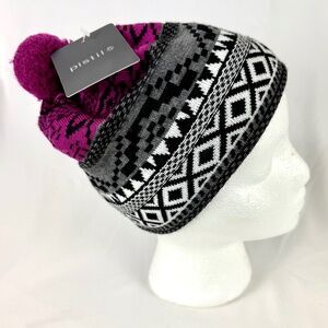 NWT Pistil Winter Beanie Stocking Ski Cap Isabetta Magenta Aztec Christmas Gift